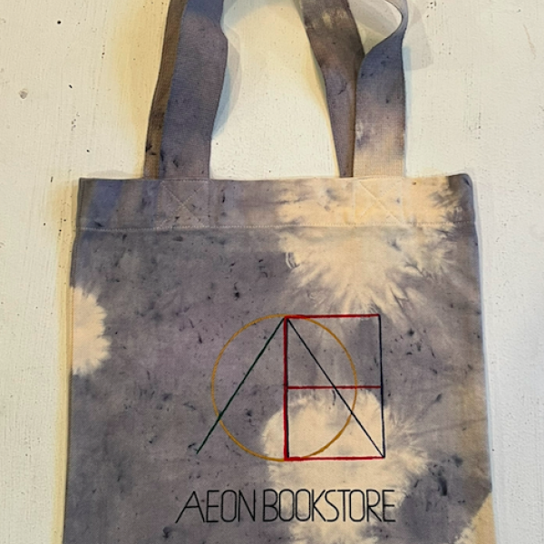 Natural Dye, Handpainted Aeon Bookstore Durable Totebag